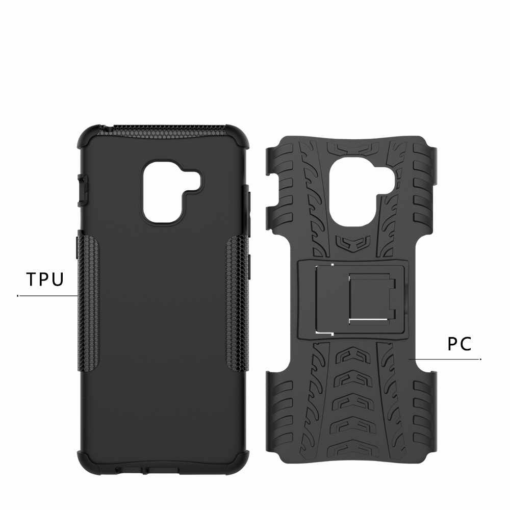 Bakee-2-in-1-Armor-Kickstand-TPU-PC-Protective-Case-for-Samsung-Galaxy-A8-Plus-2018-1300164
